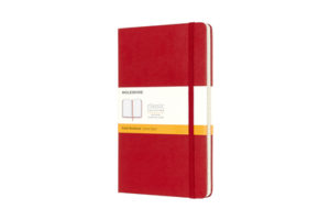 Classic Large Ruled Notebk Red HB