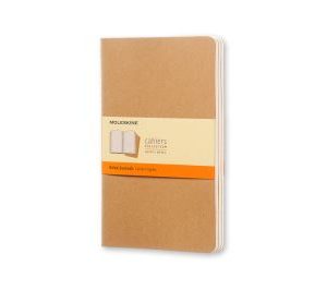 Ruled Cahier L - Black Cover (3 Set) Large
